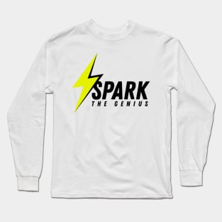 Spark The Genius logo in black Long Sleeve T-Shirt